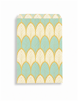 Blue Leaf Merchandise Bag 4 x 6 Paper Bag