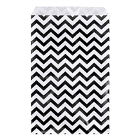 EN017-BK  Paper Gift Bag , Chevron, Black