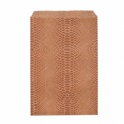 EN085 Paper Gift Bag - Kraft With Snake Print
