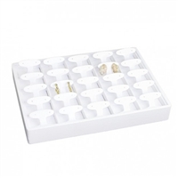 ET1226L(W) Stackable Short Earring Tree Stackable Trays - for 25 pairs