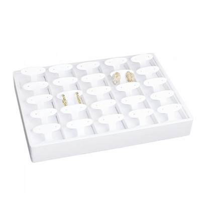 ET1226L(W) Stackable Short Earring Tree Stackable Trays - for 25 pairs