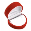 FH1E/Red Flocked Velvet Plastic Earring Box