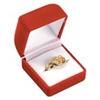 FQ3R(R) Red Flocked Small Square Ring Box
