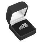 FQ3R/BK  Black Flocked Small Square Ring Box