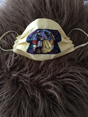 Home made Face Mask Beauty and the Beast Stain Glass.