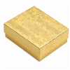 Gold paper jewelry box with soft cotton insert for earrings, pendants, bracelets, necklaces, gemstones, and gift packaging.