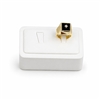 White Leatherette 2-Ring Jewelry Display Stand