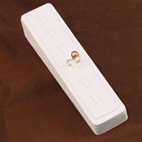 GR-46(WH) White Faux Leather Ring Display