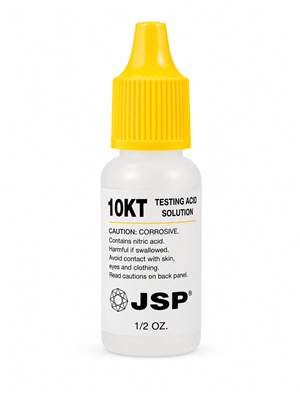 JSP 10KT Gold Testing Solution 1/2 oz Shatterproof Bottle