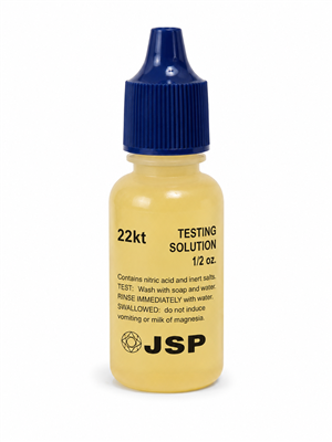 JSP 22KT Gold Testing Solution 1/2 oz Shatterproof Bottle