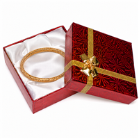 Hologram Bracelet and Watch Gift Box in Assorted Colors with Gold Bow