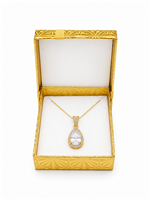 Hologram Pendant Box in Assorted Colors with Gold Bow
