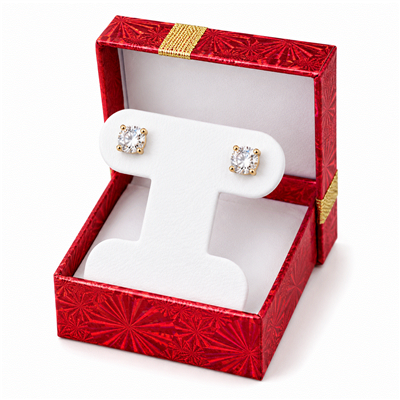Assorted Holographic T-Earring & Pendant Gift Boxes with Metallic Bow and Ribbon