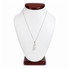 JK-628-RW  Necklace Bust Leather-Rosewood