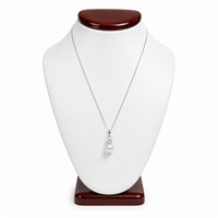 JK-628-RW  Necklace Bust Leather-Rosewood