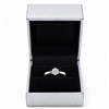 LA01-S  Diana Silver Leatherette Ring Box
