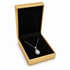 LB12-G Diana Gold Leatherette Pendant Box with Black Velvet Insert
