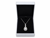 LB12-S Diana Silver Leatherette Pendant Box with Black Velvet Insert