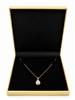 LE42-G Diana Gold Leatherette Necklace Box with Black Velvet Interior
