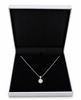 LE42-S Diana Silver Leatherette Necklace Box with Black Velvet Interior