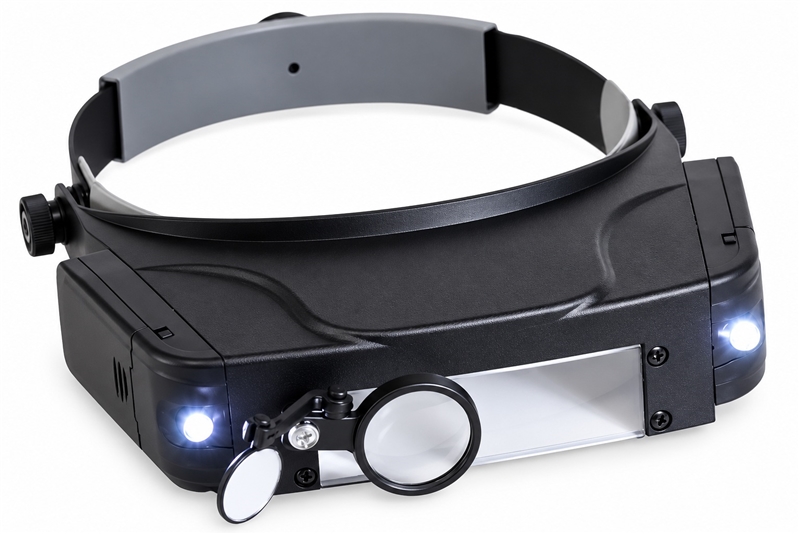 MG9005 Deluxe LED Headband Magnifier with Adjustable Lenses