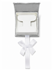 Silver Magnetic Ribbon Earring & Pendant Gift Box with White Insert