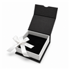 Black Magnetic Ribbon Pendant Gift Box with Black Foam Insert