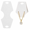 White cardstock bracelet and necklace hanging display card