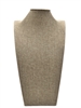 ND-1107N-N3 Burlap  Jewelry Necklace Display Bust, 16" Tall