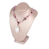 ND-1896-S50 Steel Pink Necklace Display Bust