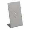 ND-1998R-SG   Multi Necklace Stand Steel Grey Faux Leather