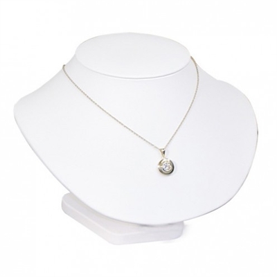 ND 202L(WH) Leatherette Necklace Display Bust