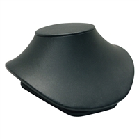 ND-2212L-BK Black Leather Necklace Bust Display â€“ 3 3/4" H