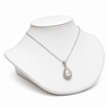 White Faux Leather Necklace Bust Display for Jewelry