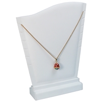 ND196L (WH)White Curved Necklace Display Stand, 6 Necklace
