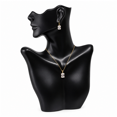 PB-0172P (BK) Black Plastic Figurine Necklace Display