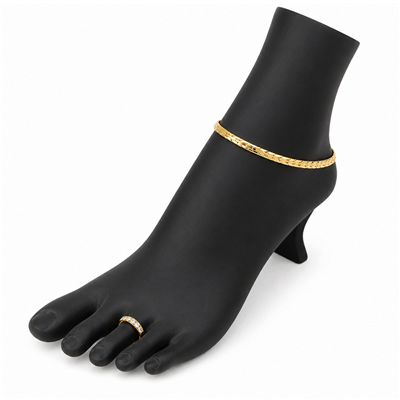 PB22(BK) Black Toe Ring / Ankle Bracelet Display