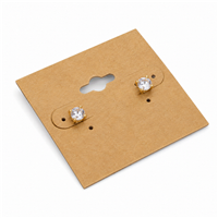 Kraft Earring Display Card for One Pair of Earrings