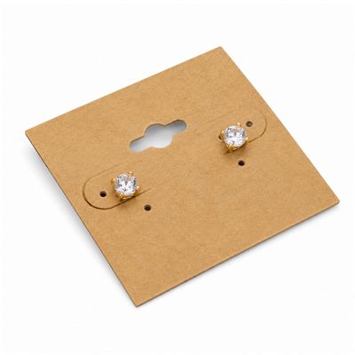 Kraft Earring Display Card for One Pair of Earrings
