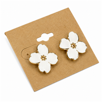 Kraft Earring Display Card 2 Inch x 2 Inch for One Pair of Earrings