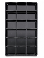 PC18/BK  Black Heavy-Duty Stackable Tray (light-Weight)