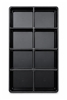 PC8/BK  Black  Heavy-Duty Stackable Tray (light-Weight)
