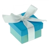 PD01-BL Striped Ring Box Blue/White