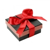 PD11/ RD Striped-Pendant-Earring-Box Black/Red