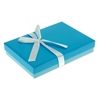 PD51-BL Striped Large Necklace Box Blue/White