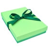 PD51-GR Striped Large Necklace Box Lime/Green