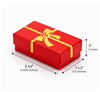 RK  1(BX2821-RK) GLOSSY RED W/ GOLD BOW COTTON GIFT BOX