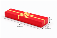 RK6(BX2882-RK) GLOSSY RED W/ GOLD BOW COTTON GIFT BOX