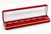 SB5-RD Red Velvet Bracelet Jewelry Box with Gold Trim
