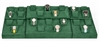 SET 68-D73 Forest Green Faux Suede 30-Piece Modular Watch Display Set
